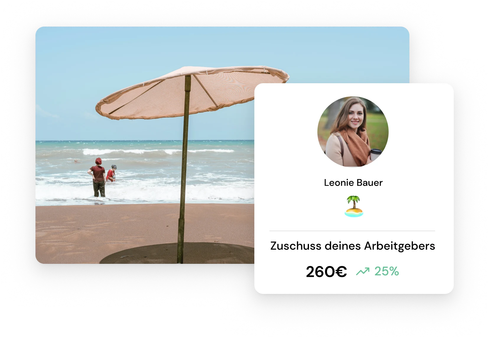 Familie am Meer und beispielhafter Probonio Screenshot