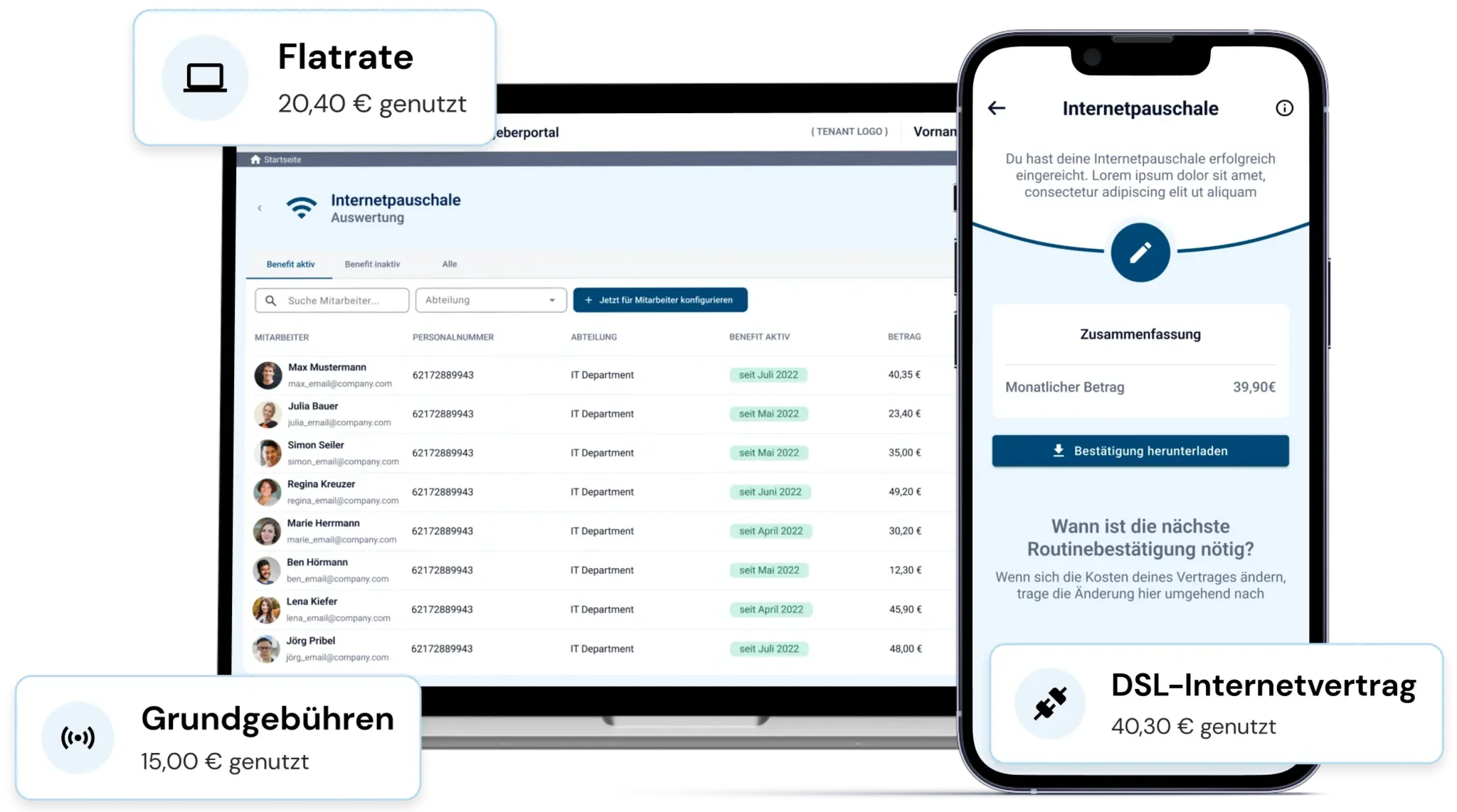 Kein Aufwand MacBook und iPhone zeigen Probonio App